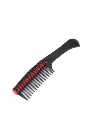 Koodmax Saç Bakım Ürün Dağıtıcı Boya Ombre Geçiş Tarağı Dolaşık Açıcı Saç Tarak - Siyah Kırmızı