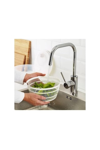 Ikea Salata Kurutucu, Beyaz Renk Süzgeçli Beyaz 23 Cm Kurutucu Çok Renkli