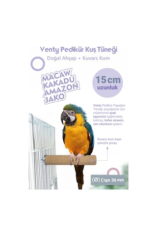Vixpet Venty 4'lü Pedikür Papağan Tüneği 15 cm Macaw | Kakadu | Jako | Amazon | Alex | Eklektus