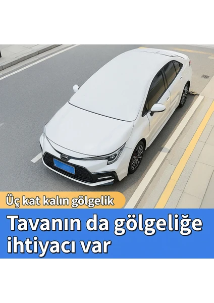 Gard Oto Araç Oto Araba Branda Ön Ve Tavan Yarım Branda Güneş Buz Kar Ve Dolu Koruyucu Örtü Güneşlik Universal