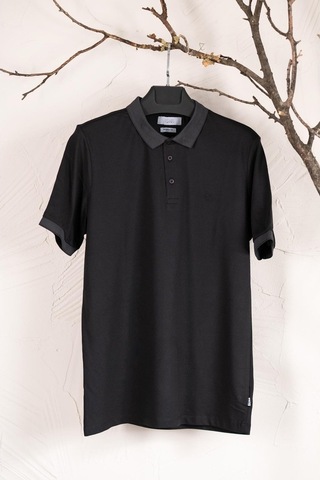 Polo Yaka Büyük Beden Suprem Penye Erkek T-Shirt Petrol Mavisi