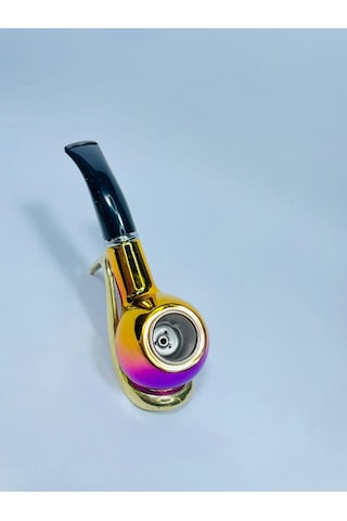 Alcan Fosforlu Gökkuşağı Renk Filitreli Pipo //12cm