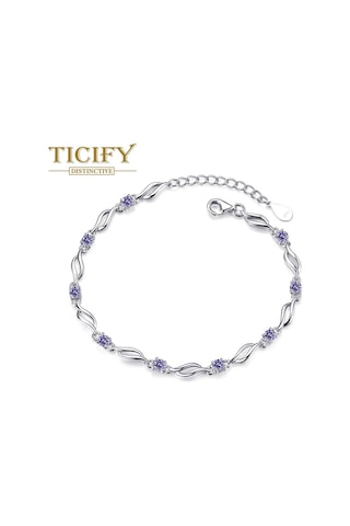 Mavi Zirkon Kristal Aşk Bileklikleri Basit, Şık Ve Tatlı Mavi