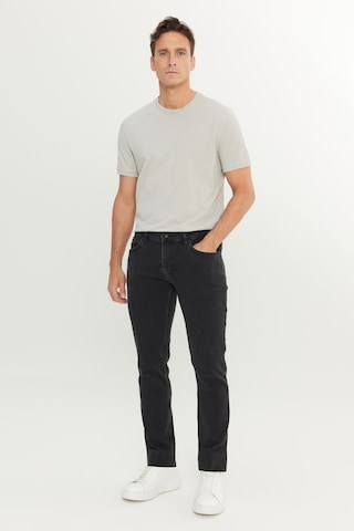 Erkek Sıyah Pamuklu Slim Fit 5 Cep Esnek Jean Denim Kot Pantolon Siyah