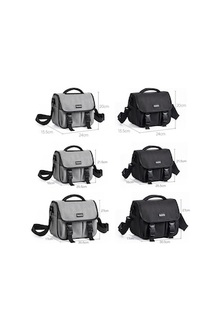 Baona Bn-h017 Fotoğraf Slr / Mikro Tek Çapraz Gövde Kamera Saklama Çantası, Renk: S Siyah Diğer