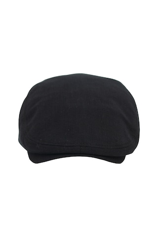 Şapkadan Siyah Kasket Pamuklu London Flat Cap Şapka 45645dr56675