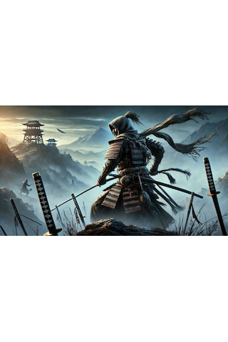 Ti-play Kadın Samuray Shogun 60x90cm Modern Pvc Çerçevesiz Tablo