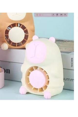 Masaüstü Şarzlı Özel Figürlü Ayıcıklı Işıklı Fan