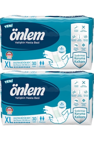 Önlem Hasta Bezi Bel Bantlı Tekstil Yüzey XL Ekstra Büyük 60 Adet