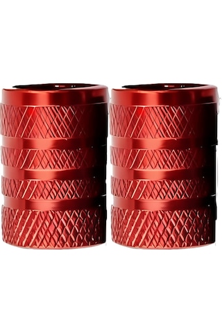 Moveevo Alüminyum Renkli Araba Lastik Valf Kapağı - Korozyona Dayanıklı, Toz Ve Nem Koruyucu, Kolay Kurulum Kırmızı