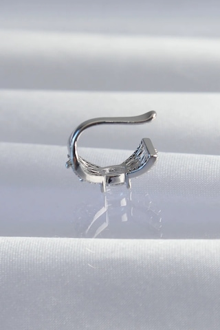 Pirinç Gümüş Renk Zirkon Taş Kaplama Earcuff Küpe Eb-53-vice/ 1395 3098 Çok Renkli