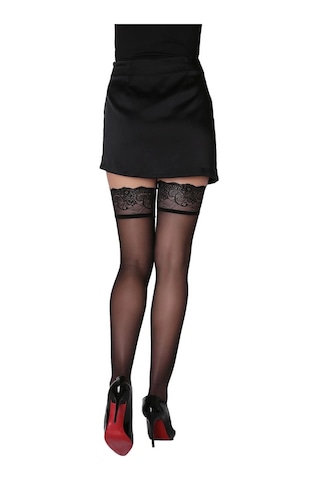 Daymod Party15 Dantel Silikonlu Jartiyer Çorap Siyah