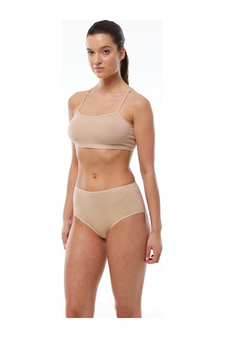 Malabadi 1030 2'li Paket Kadın Modal Yüksek Bel Battal Slip & Külot Ten