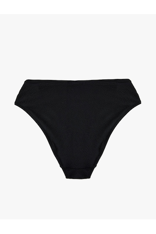 Koton Astarlı Yüksek Bel Dokulu Bikini Altı Siyah 5sak00014mm Siyah