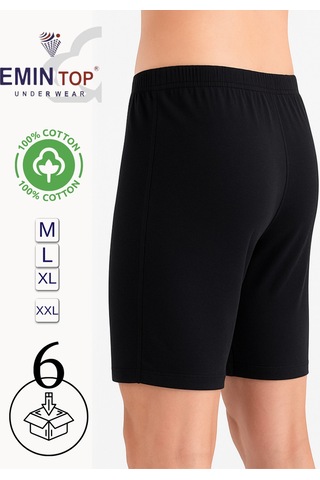 Mercan Erkek Boxer Short 6'lı - Siyah Boxer Şort