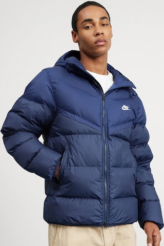 Nike Stormfit Primaloft Synthetic Fit Jacket Rahat Kalıp Kapüşonlu Mont Lacivert Lacivert