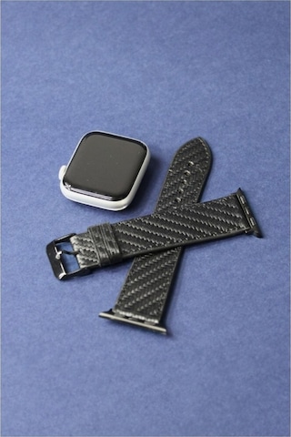 Apple Uyumlu Watch Kordon Siyah Karbon 38-40-41 Mm