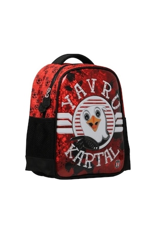 Genç Taraftar Anaokulu Çantası , Çift Gözlü Kalem Çantası - Suluk Matara Çok Renkli