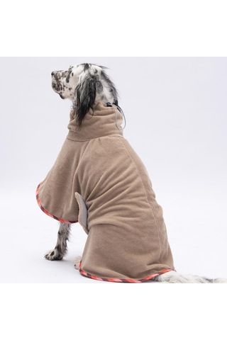 Bej Bogota Köpek Bornozu-köpek Kurulama Havlusu- Kedi Köpek Kıyafeti