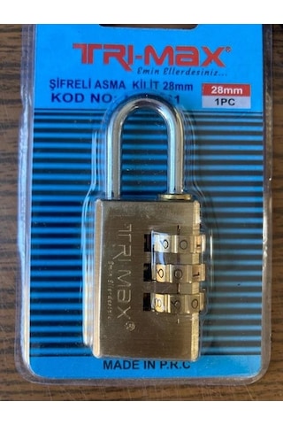Trimax Şifreli Asma Kilit 28mm