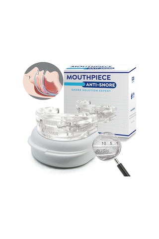 Qingmipy Gece Diş Gıcırdatma Önleyici Ayarlanabilir Dişlik, Beyaz Renk, Rahat Kullanım