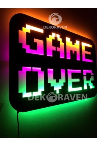 Game Over Led Işıklı Tablo (523524613)