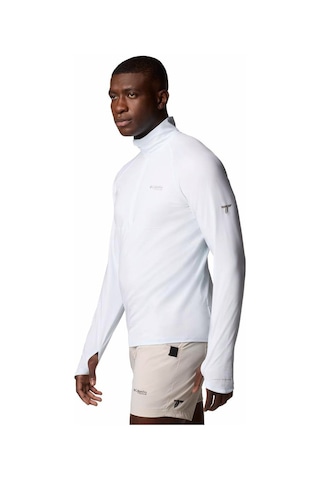 Columbia Summit Valley Half Zip Erkek Uzun Kollu Tişört-7853 Beyaz