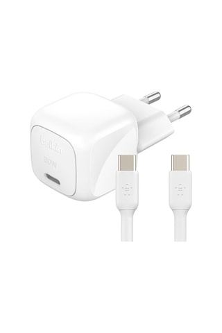 Belkin Boostcharge Kompakt Duvar Şarj Cihazı 30 W, Seyahat Dostu