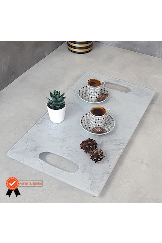 Decorita Cam Tepsi Taş Görünüm 29Cm X 52Cm