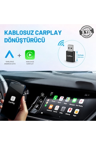 Embatech 2in1 Kablosuz Android Auto Ve Carplay Adaptörü Emt-006N