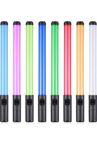 20 W Elde Taşınabilir Led Fotoğraf Rgb Renkli Değnek Işık Siyah Siyah