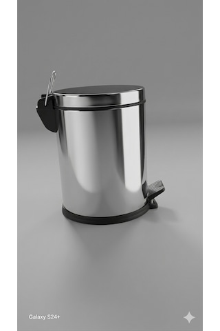 5 Litre Paslanmaz Çelik Pedallı Çöp Kovası