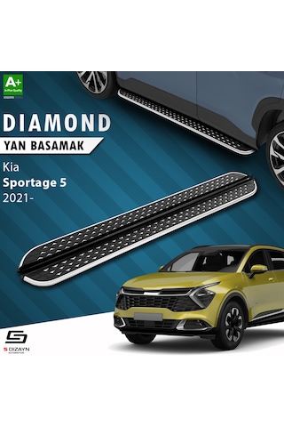 S-dizayn Kia Sportage 5 Diamond Krom Yan Basamak 173 Cm 2021 Üzeri