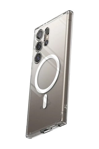 Samsung Galaxy S24 Ultra Uyumlu Kılıf Magneticsafe Şeffaf Silikon