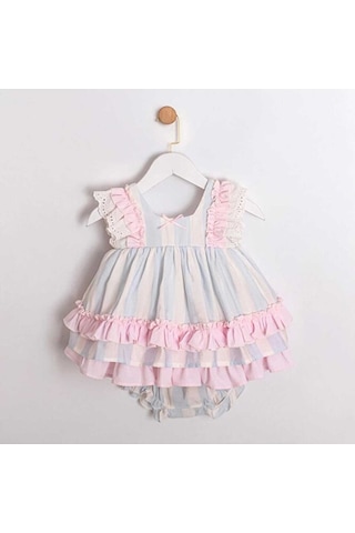 Ministok Cotton Candy Princess Kız Bebek Şortlu Kız Bebek Elbise Mavi