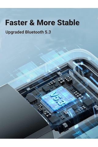Plentiful Plentiful Bluetooth Adaptör 5.3 Usb Bluetooth Dongle Kablosuz Masaüstü Laptop Pc Tak/çalıştır Windows 11/10/8.1/7 İle Uyumlu