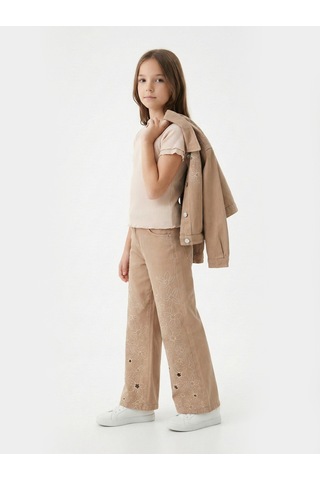 Xo Kids Kız Çocuk Alt Üst 3lü Kombin Takmı Set0484 Kahverengi