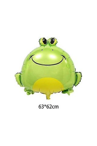Doğum Günü Partisi Düğün Hediyeleri Hayvan Temalı Parti Dekorasyonu İçin 4 Adet Yeşil Kurbağa Balonu, Kurbağa Şeklinde Folyo Mylar Balon 4 Adet Diğer