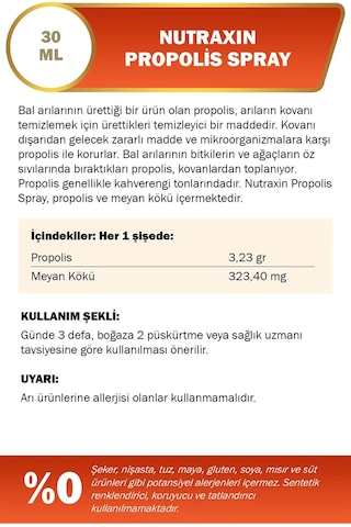 Nutraxin Propolis Sprey 30 Ml - Boğaz Spreyi