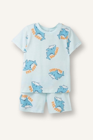 Defacto Hayvan Baskılı 2li Pijama Nane Yeşili Takımı Erkek Bebek H5394a526hsgn1027 Yeşil-gn1027