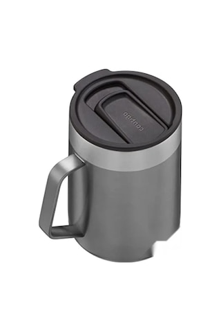 Vakumlu Masa Kupası - 420 Ml, Antrasit Renk Acı Kahve