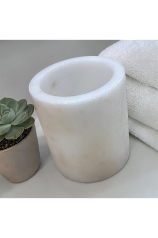 Marandmore Ginko Beyaz Mermer 4lü Banyo Seti