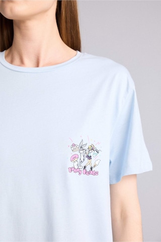 Defacto Looney Tunes Regular Fıt Bisiklet Yaka Kısa Kollu Açık Mavi Gecelik G4099ax26spbe343 Mavi-be343