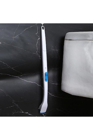 Tek Kullanımlık Tuvalet Temizleyici Fırça Banyo Temizleyici Kolu + Askılı + 12 Cımbız Scrubber Fırça İle Dolum Temizleme Aracı Tuvalet Fırçası Tutucular Altın