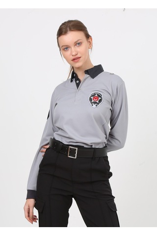 Yeni Tip Kamu Özel Güvenlik Kışlık Sweatshirt Armalı Gri