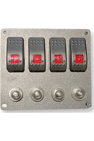 Otomatik Sigortalı 4'lü Karlıng Switch Panel Işıklı İzoleli