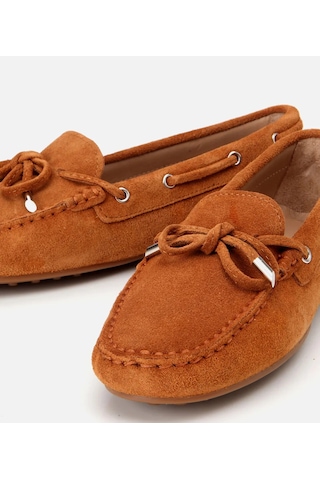 Hotiç Kadın Süet Deri Taba Bağcık Detaylı Günlük Loafer 01ayh306240a370 Taba