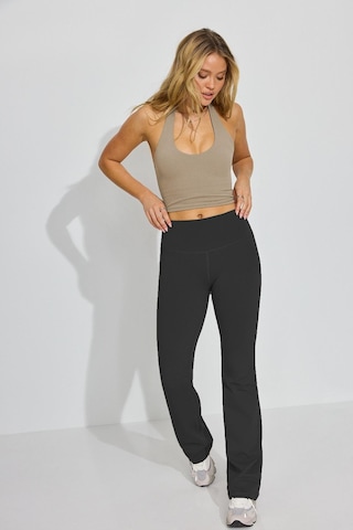 Madmext Taş Rengi Halter Yaka Boyun Askılı Crop Top Mg2456 Taş Rengi