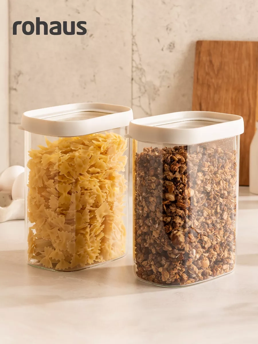 Rohaus 1100ml Dökme Ürünler İçin 2'li Kavanoz Seti 258275122