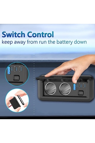 Yeşil Çift Sigara Çakmak Bölücü Güç Adaptörü 3 Usb Portlu - Hızlı Şarj, 12v/24v Uyumluluk, Arabalar, Karavanlar Ve Tekneler İçin Uygun - Montaj Vidaları Ve Sigorta Tutucu İle Siyah Parlak Bitiş